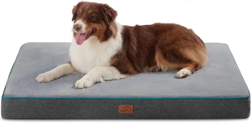 Miniatura 14 de Bedsure Cama ortopédica grande para perros grandes, almohada impermeable de espuma viscoelástica para perros, con funda extraíble lavable y parte