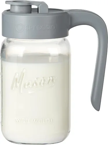 Miniatura 11 de Jarra Mason con Tapa - Jarra de Vidrio Hermética y a Prueba de Fugas con Tapa, Perfecta para Leche Materna, Infusión en Frío y Té de Sol, 2 Quart
