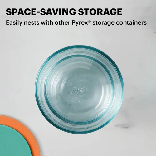 Miniatura 3 de Pyrex Simply Store (Paquete de 8) - Juego de 8 recipientes pequeños de vidrio para almacenamiento de alimentos, (1 y 2 tazas), recipientes