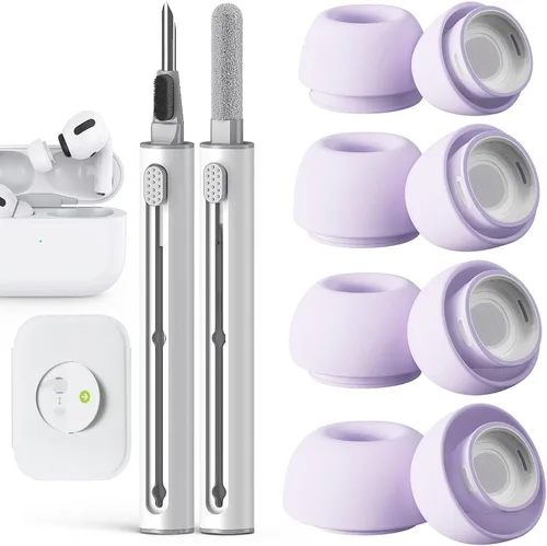 Miniatura 24 de Pohgelan Compatible con AirPods Pro de 2ª/1ª Generación Puntas de Repuesto para Auriculares, con Orificio de Reducción de Ruido y Pantalla