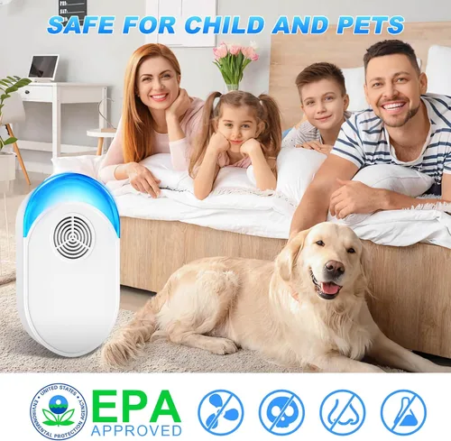 Miniatura 5 de Repelente ultrasónico de 6 paquetes, repelente ultrasónico para interiores para insectos para cucarachas, insectos, plagas, roedores, ratones