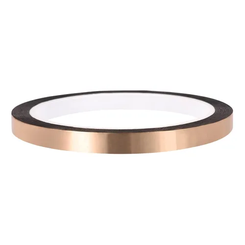 Cinta de película de poliéster metalizado en tono dorado [para pared decorativa, embalaje, impresión] - 0.39 pulgadas x 164 pies/1 rollo