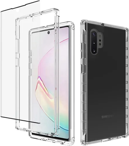 Miniatura 9 de Funda para Galaxy Note 10 Plu/Note 10+ 5G SM-N975U con protector de pantalla de vidrio templado, carcasa rígida de diseño floral de cuerpo completo