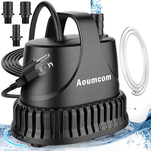 Bomba de agua sumergible de 800 GPH, bomba de fuente de agua de 40 W, bomba de acuario, bomba de agua de 3000 l/h con cable de alimentación de 7