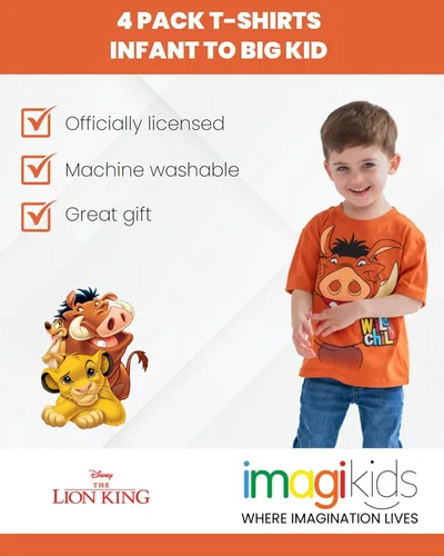 Miniatura 2 de Disney Lion King Pumbaa Simba Graphic T-Shirts Infant to Big Kid