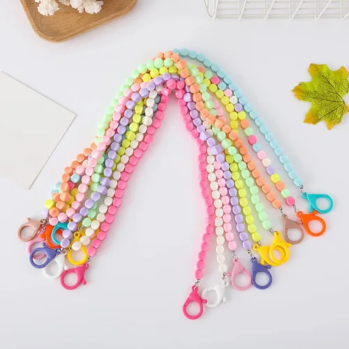 Miniatura 5 de 120 cierres de pinza de langosta de plástico para la fabricación de joyas, gancho multicolor de langosta con lindo cordón, ganchos a presión, clips
