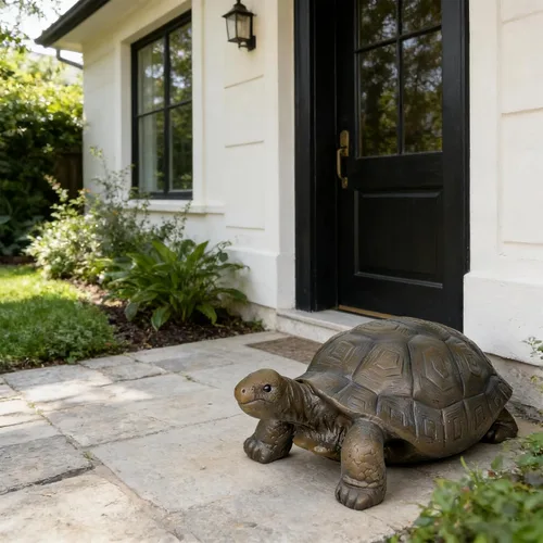 Miniatura 7 de SKYFIRE Estatuas de tortuga para jardín, figuras de hormigón reforzado con fibra de 29.5 x 15.7 x 11.8 pies, esculturas de jardín y decoración