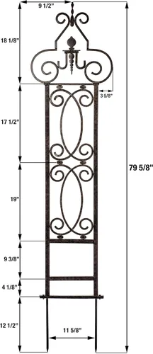 Miniatura 4 de H Potter Iron Garden - Juego de 2 enrejados, 67 pulgadas de alto, soporte de vid de metal resistente para rosas trepadoras y clemátides