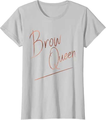 Miniatura 18 de Brow Queen Ombre - Camiseta de escritura a mano, regalo para artista de maquillaje, Negro, S