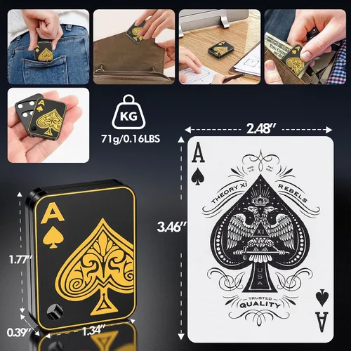 Miniatura 2 de Juguetes de metal para adultos EDC Fidget Slider Poker Push Card Juguetes magnéticos para adultos para aliviar la ansiedad y el estrés Autismo TDAH