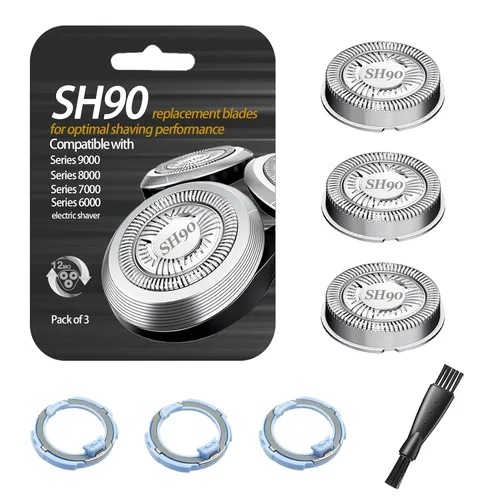 SH90 Cabezales de afeitado para cuchillas de afeitar eléctricas Series 9000, 8000, 7000, tecnología de malla de doble anillo para un afeitado