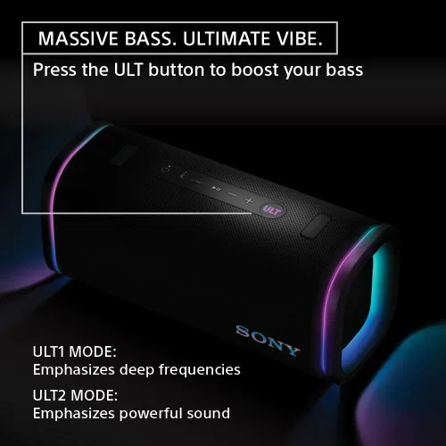 Miniatura 3 de Sony ULT Field 5 Altavoz Bluetooth portátil inalámbrico, IP67 impermeable, a prueba de polvo y óxido con graves mejorados, batería de 25 horas, luz
