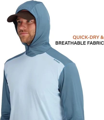 Miniatura 5 de Simms Bugstopper Solarflex 50+ UPF Camisa de pesca de manga larga con capucha y protector de insectos para hombre