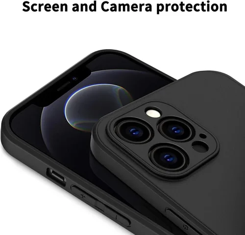 Miniatura 3 de EasyAcc Funda delgada para iPhone 12 Pro Max, 6.7 pulgadas 2020 delgada negro mate TPU Phone 12 Pro Max, carcasa protectora de cuerpo completo