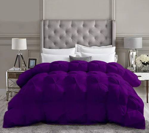 Miniatura 17 de Lujoso y lujoso para todas las estaciones, 100% algodón orgánico, tamaño individual XL, 68 x 92 pulgadas, edredón plisado de 3 piezas con 4 pestañas