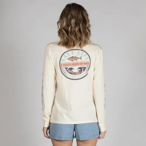 Miniatura 3 de Salt Life Camiseta de manga larga con atún tribal para mujer