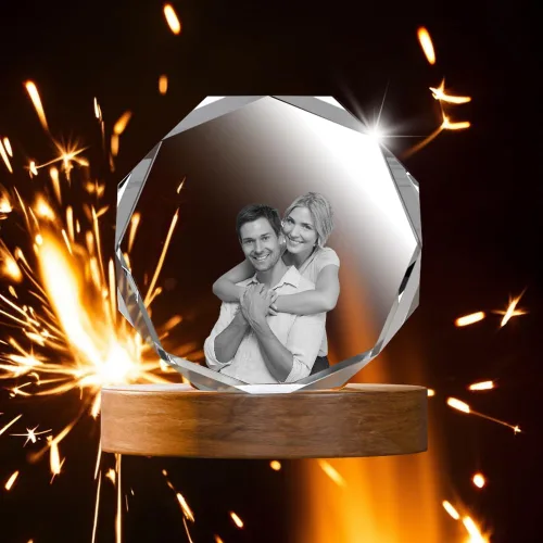 Miniatura 8 de Foto de Cristal 3D, Regalos Personalizados del Día de la Madre para Mujeres Hombres Esposa Marido Mamá Padre, Regalos Personalizados con Grabado