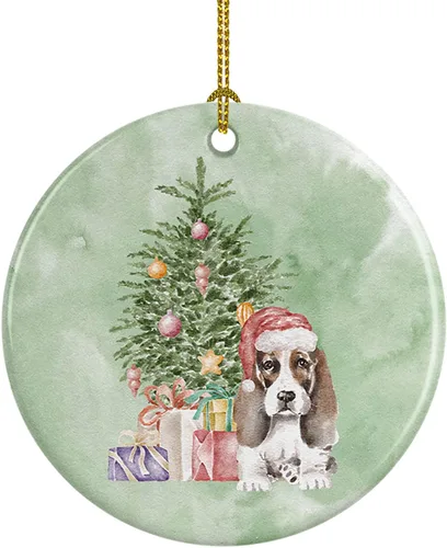 Miniatura 11 de Caroline's Treasures Bulldog, Bulldog inglés #2 y árbol de cerámica adorno colgante para árbol de Navidad, decoración colgante para el hogar