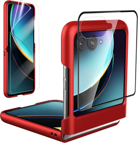 Miniatura 14 de Foluu Funda delgada para Motorola Razr 2024/2025 [No compatible con Razr Plus 2024], con protector de pantalla frontal integrado, policarbonato mate