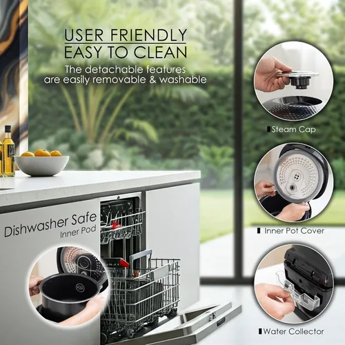 Miniatura 6 de MAGiC COM Arrocera digital multifuncional para 10 tazas sin cocinar (20 tazas cocidas), olla eléctrica programable 15 en 1 para arroz y granos