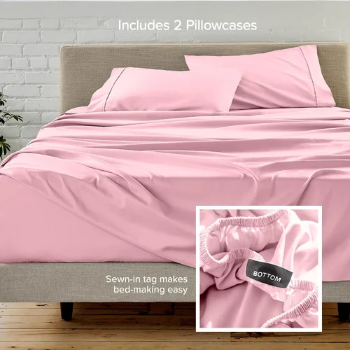 Miniatura 92 de Bare Home Hotel Luxury - Juego de sábanas tamaño individual, extra suave, 4 piezas, bolsillos profundos, ajuste fácil, refrescante y transpirable