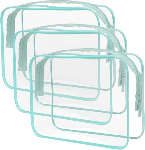 Miniatura 6 de Bolsa de aseo transparente pequeña Buminee, bolsa de viaje aprobada por la TSA, bolsas de viaje para artículos de tocador, bolsa de cosméticos
