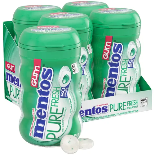 Miniatura 7 de Mentos Pure Fresh - Goma de mascar sin azúcar con xilitol, dulces de Pascua a granel, sabor Watermelon, 200 unidades (paquete de 4)