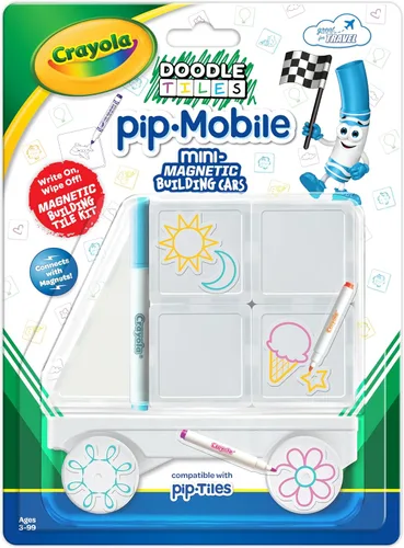 Miniatura 13 de CreateOn Crayola Mini azulejos magnéticos PIP, colores llamativos - juego de construcción para niños, juguetes de construcción magnéticos