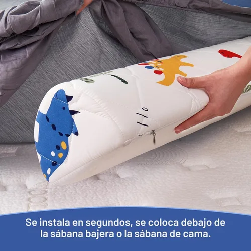 Miniatura 6 de Ceekliybear Paquete de 2 protectores de cama de espuma Premium para niños pequeños, rieles de cama antideslizantes para camas Twin, Queen, King