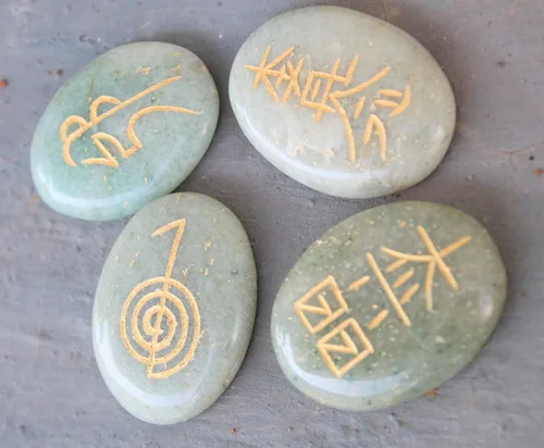 Miniatura 6 de Jet Usui - Juego de curación de reiki, piedras preciosas de meditación para equilibrar chakras, espiritual, energizado positivo (aventurina verde)