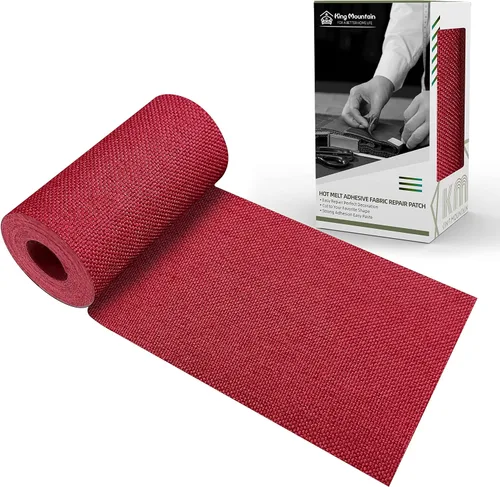 Miniatura 10 de KING MOUNTAIN Parche de lona para planchar, 3"×60", parche de reparación de tela de algodón 100% impermeable, utilizado para varios sofás, tiendas