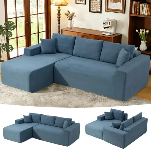 Miniatura 13 de Sofá modular Cloud 2026 de 108 pulgadas, sofá modular con asiento profundo, sofá modular con diván en forma de L, sofás modernos para sala de estar