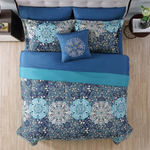 Miniatura 3 de Modern Threads - Juego de edredón de la colección Granada - Microfibra reversible - Elegante juego de cama estampado - Incluye edredón, sábanas