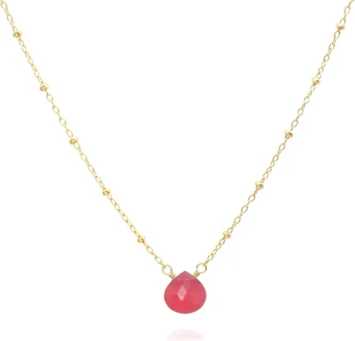 Miniatura 19 de Collar con colgante de piedra natal con piedra preciosa genuina, relleno de oro de 14 quilates, 18 pulgadas