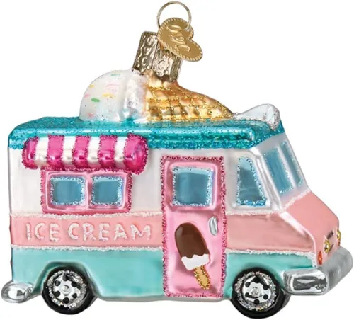 Miniatura 9 de Old World Christmas - Adorno de cono de helado de vidrio soplado para árbol de Navidad, decoración festiva hecha a mano, colección de helados