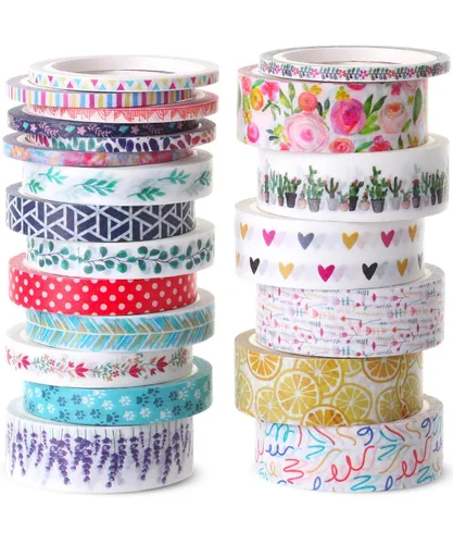 Miniatura 18 de Mr. Pen - Juego de cintas Washi de cuadrícula, 7 rollos, 0.6 pulgadas, cinta washi para diario, cinta decorativa, cinta de diario, cinta
