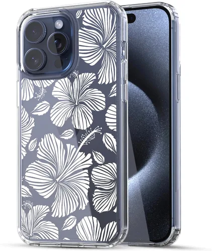 Miniatura 22 de RANZ Funda para iPhone 15, serie antiarañazos, a prueba de golpes, transparente de policarbonato duro + funda protectora de TPU para iPhone 15