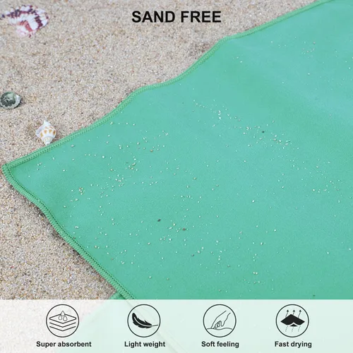 Miniatura 5 de Toalla de microfibra Rainleaf perfecta para viajes y gimnasio y camping. Secado rápido - Super absorbente - Ultra compacta - Liviana. Adecuada