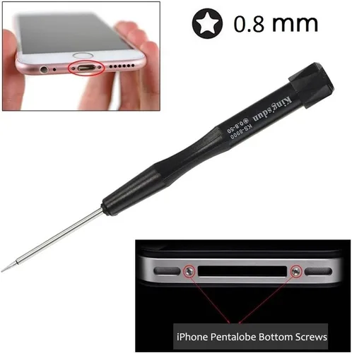 Miniatura 5 de Juego de 3 destornilladores Pentalobe, Uacen 5 Point 0.8 1.2 1.5 Juego de destornilladores de precisión o P2 P5 P6 o TS1 TS4 TS5 para Apple iPhone