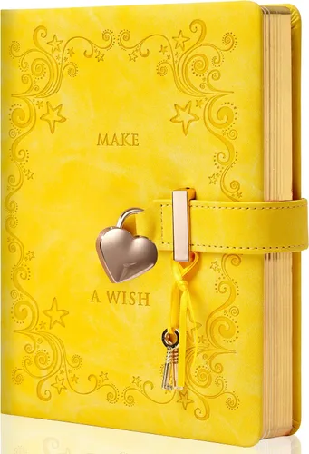 Miniatura 16 de Diario infantil de cuero sintético con candado y llave, agenda de viaje, agenda, cuaderno secreto de notas para mujer, 5.3 x 8.4 pulgadas, girasol