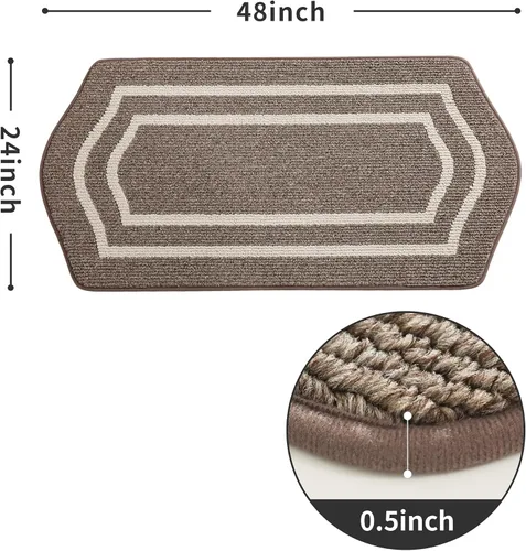 Miniatura 2 de COSY HOMEER Tapetes largos de cocina para el frente del fregadero, alfombras y tapetes de cocina súper absorbentes, 24 x 48 pulgadas, tapete