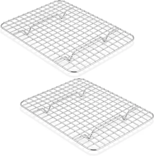 Miniatura 9 de TeamFar Rejilla de Enfriamiento, Paquete de 2 Rejillas de Acero Inoxidable para Hornear para Cocinar, Asar, Asar a la Parrilla, Secar, 11.75'' x 9
