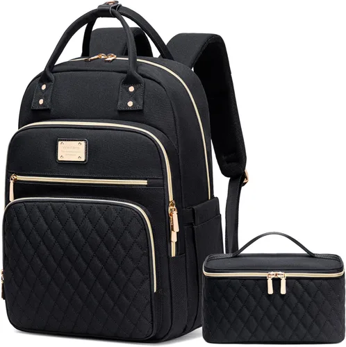 Miniatura 10 de Weitars Mochila de almuerzo para mujer, mochilas para laptop de 15.6 pulgadas, mochila de viaje para mujeres, mochila de trabajo, mochila