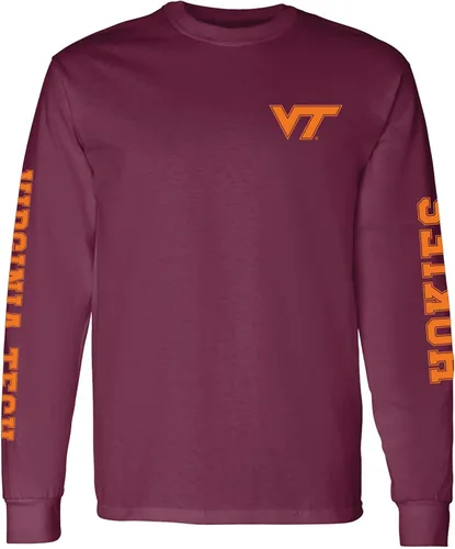 Miniatura 14 de NCAA Camiseta de manga larga con doble impresión, color del equipo, universidad michigan state spartans forest