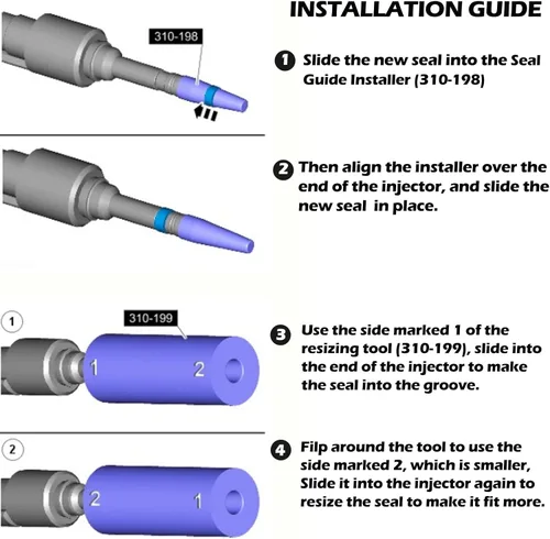 Miniatura 6 de Las herramientas de instalación del sello del inyector de combustible se adaptan a los motores de gasolina Land Rover Jaguar 3.0L y 5.0L, reemplazar