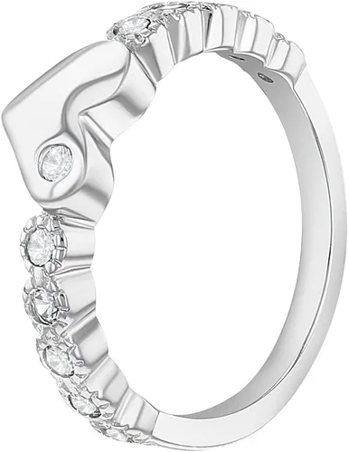Miniatura 2 de 925 Sterling Silver Stunning Clear Cubic Zirconia Beautiful Heart Ring for Children to Preteens - Cute and Fashionable Round CZ Rings for Young