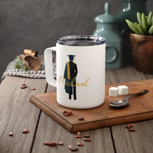 Miniatura 8 de Taza de graduación personalizada, información nutricional para graduados, clase de 2024, regalo de graduación para hombres y hombres, escuela