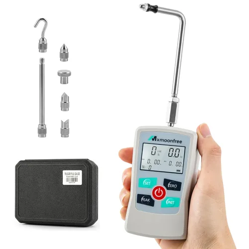 Medidor de Fuerza Digital de 12LB, Medidor de Tirón de Disparador, Almacenamiento de Datos para Valores MAX/MIN/PROM, Medidor de Empuje y Tracción