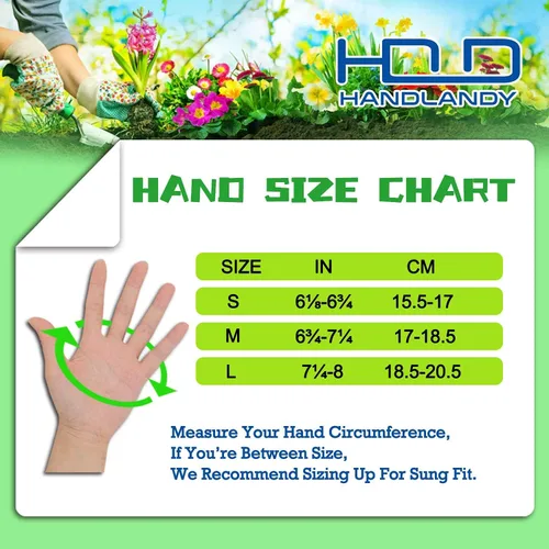 Miniatura 9 de HANDLANDY Paquete - 2 pares: guantes largos de jardinería para poda de rosas, guantes de trabajo de patio resistentes para mujer, color beige