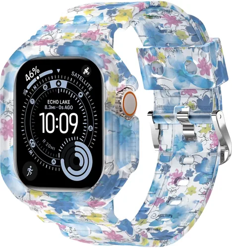 Miniatura 79 de XYF Compatible con correas cristalinas para Apple Watch de 1.929 in, 1.811 in, 1.772 in, 1.732 in, 1.654 in, 1.614 in, 1.575 in, 1.496 in, funda